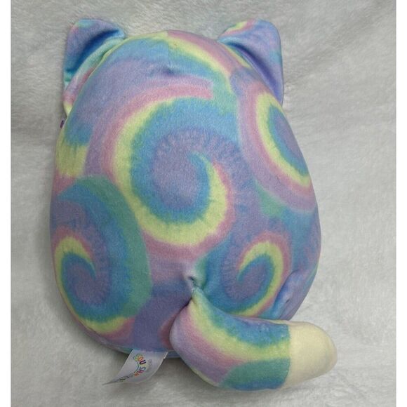 Squishmallows Felexine The Fox Plush Toy Animal 10” Tye Dye Rainbow Swirls - Picture 3 of 6